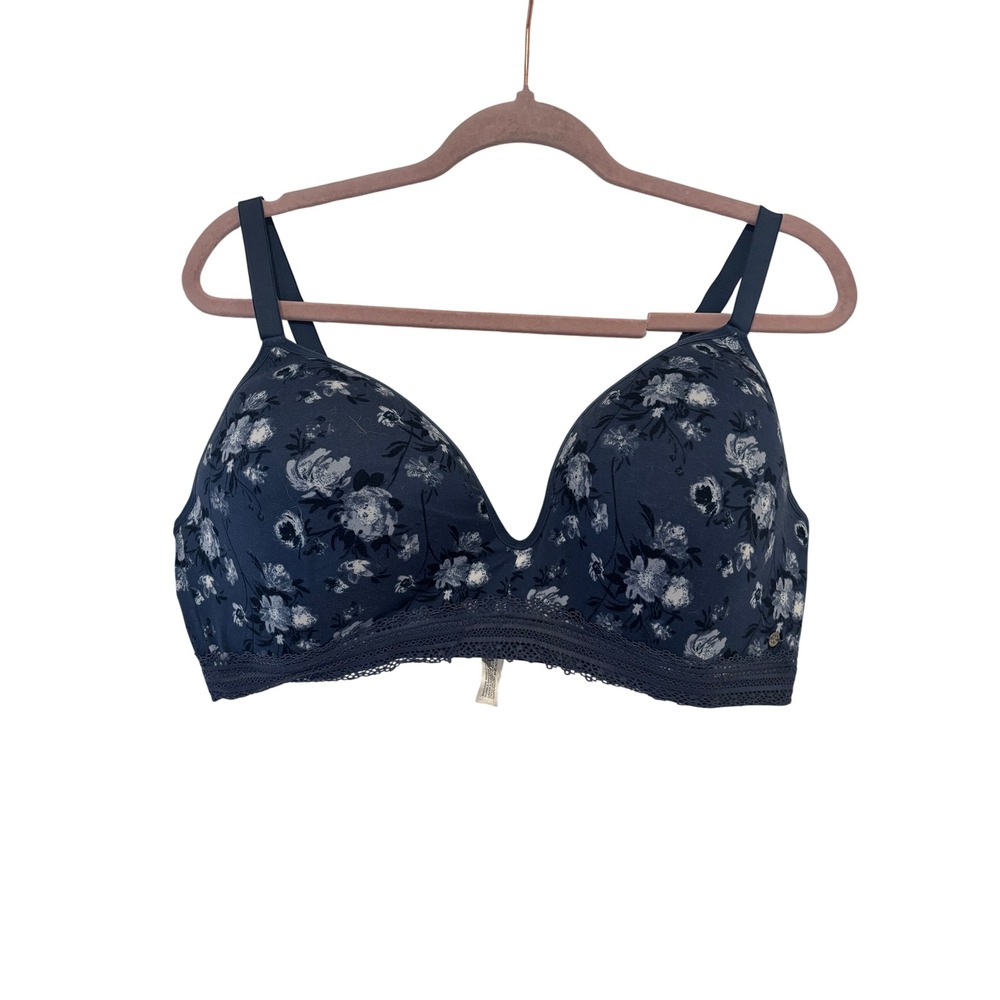 Lucky Brand bra blue floral 42D no wire